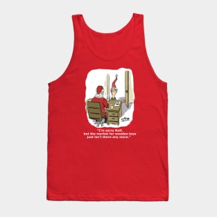 Funny Santa and Elf cartoon Tank Top